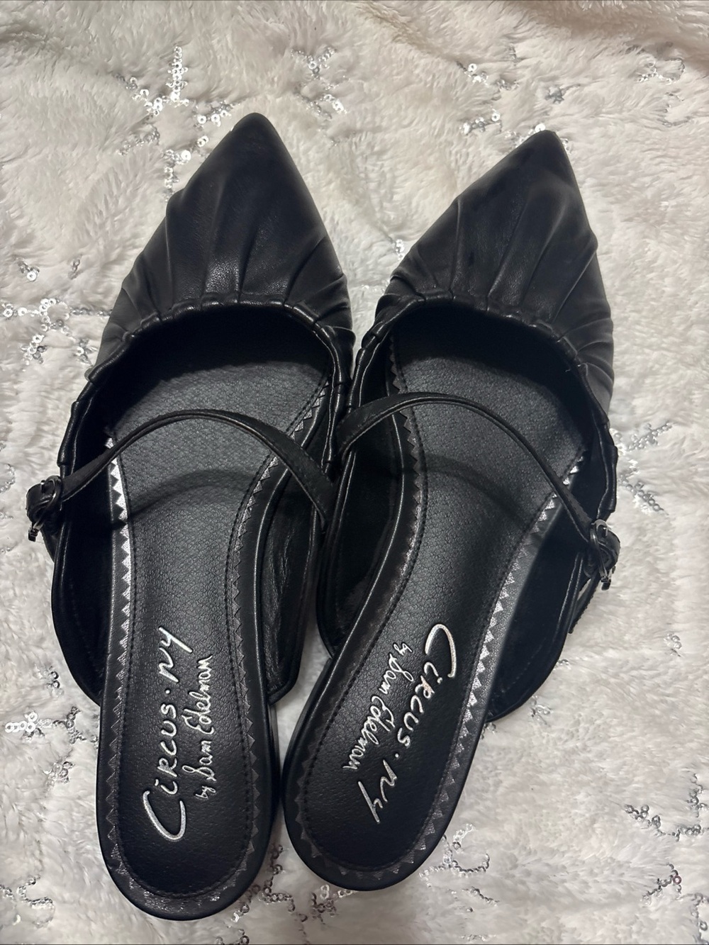 Circus by Sam Edelman Black Pointed Mary-Jane Flats